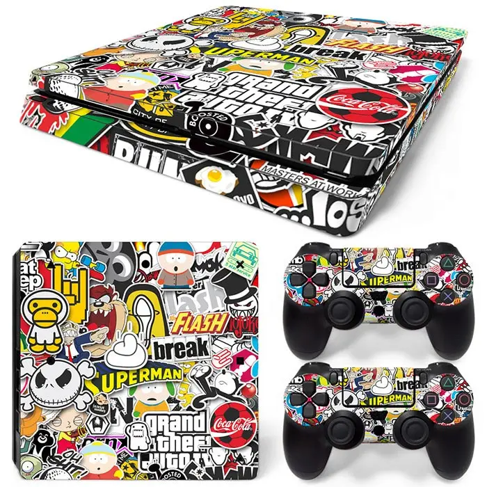 Наклейки для Ps 4 Slim Playstation4 ps4 slim виниловый стикер чехол|skin sticker for ps4|skin decal stickerskin |