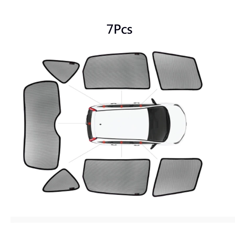 whole set 7pcs Автомобиль Специальный занавес оконные шторы сетка тени слепой на заказ для MITSUBISHI PAJERO V93 V97 V73 V75 Спорт OUTLANDER - Цвет: whole set 7pcs