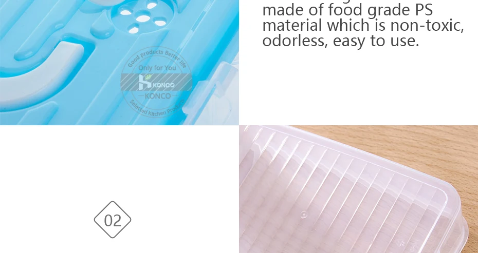 Konco холодильник Microwavable свежий хранения коробка анти-перекрестный вкус портативный яйцо овощи фрукты коробка для хранения еды