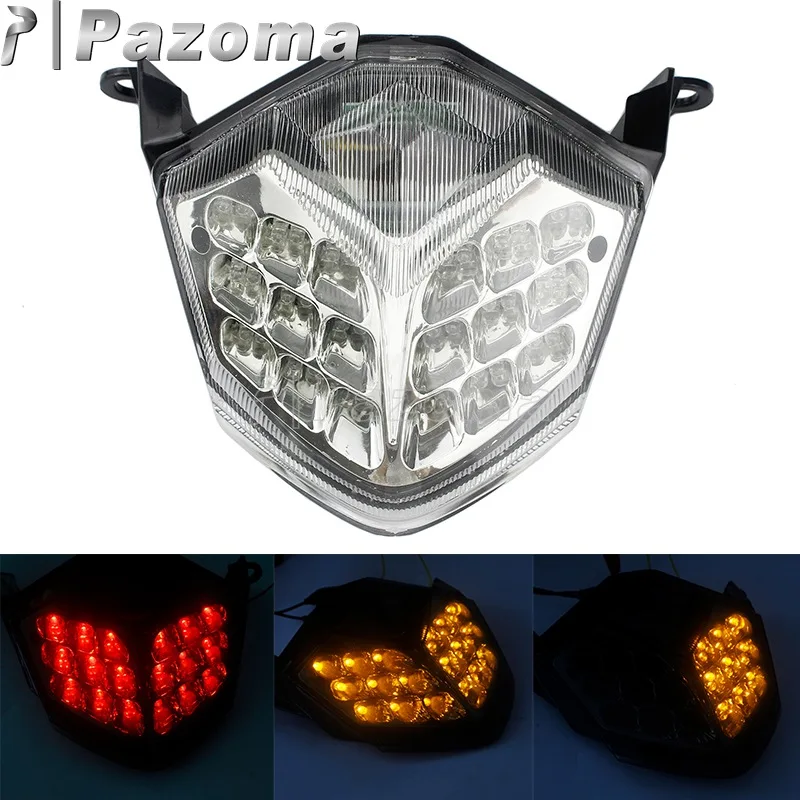 Motorcycle Tail Lights LED Turn Signal For Kawasaki Ninja ZX-10R ZX-6R/636 2008-2010 Z750 07-2012 Z1000 Rear Brake Lamps |