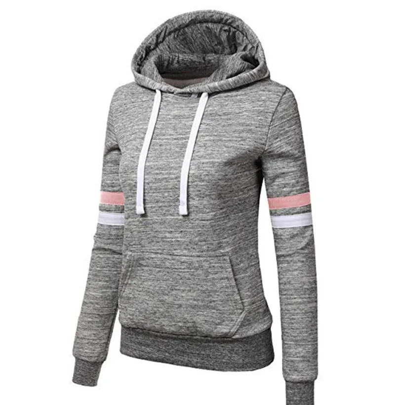 Женская толстовка с капюшоном толстовки осень-зима длинным рукавом на молнии
