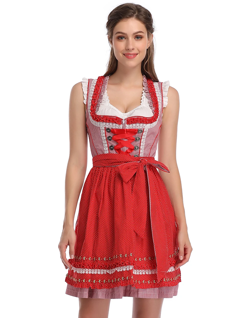 Женский костюм KOJOOIN [Gemany Size] для баварского Октоберфеста Хэллоуина карнавала -