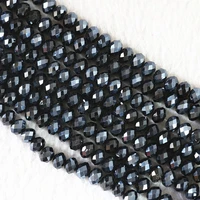 black hematite ab color crystal glass 3x4mm 4x6mm 5x8mm 8x10mm beautiful faceted abacus loose beads 15 inch b739