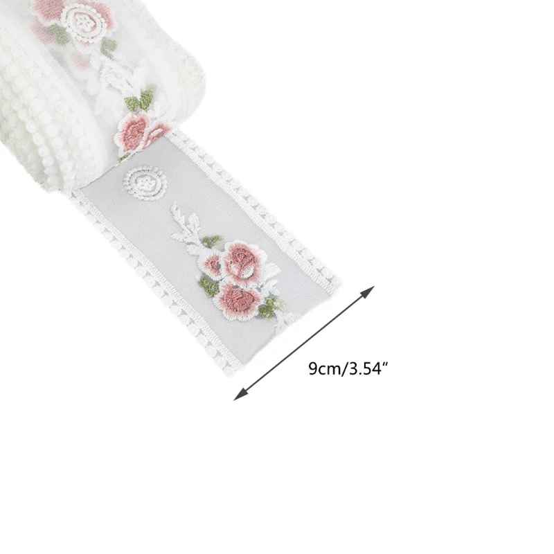 

White Handmade Cotton Trim Patchwork Material Cotton Tulle Trim DIY Sewing Garment Accessories Bouquet Lace Ribbon Table