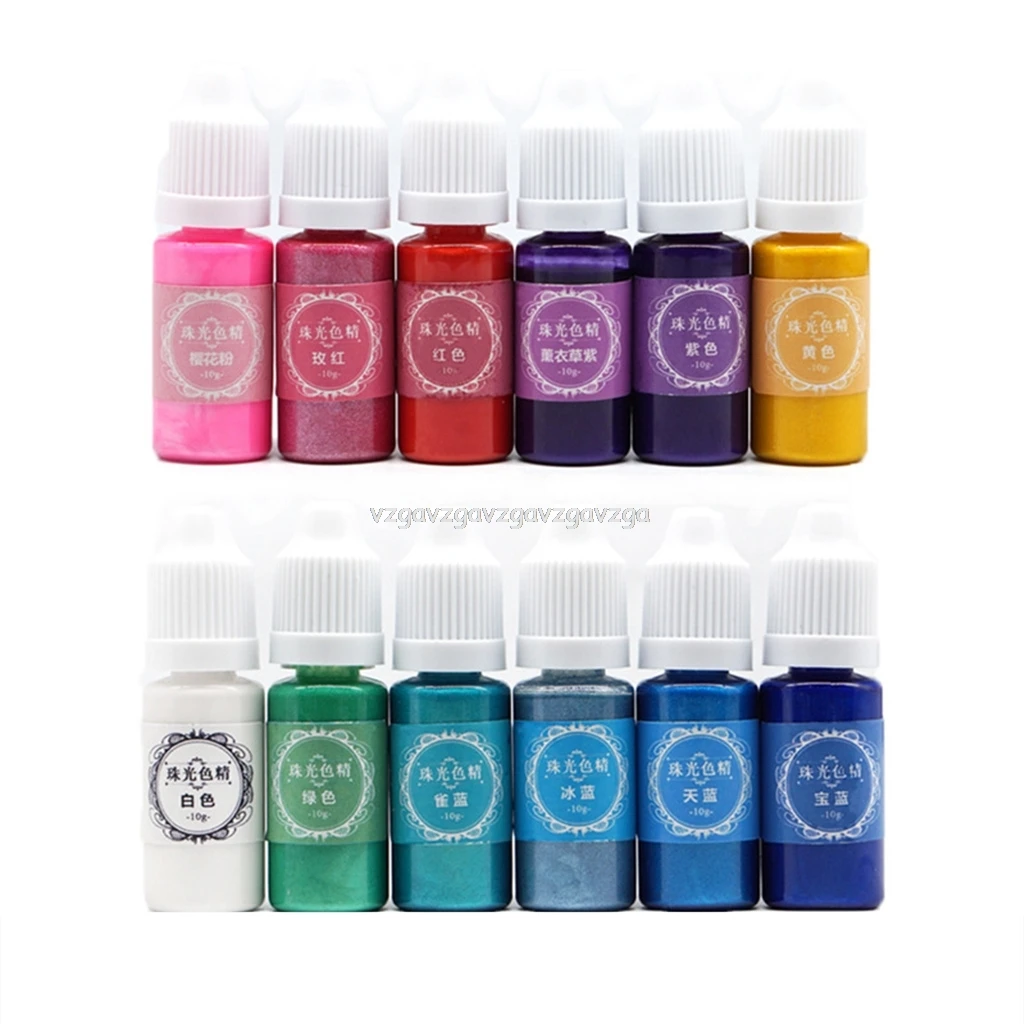 DIY Handmade AB Resin Pigment Dye Epoxy Color Fine Material Pearlescent Powder O24 19 Dropship