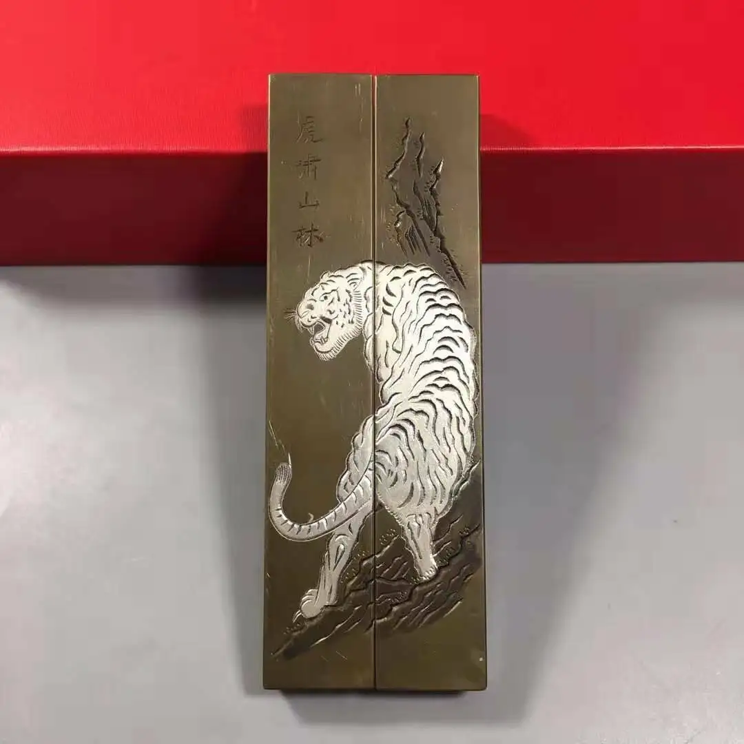 Коллекция Латунь Резьба зодиака животных Тигр король бумаги защита веса