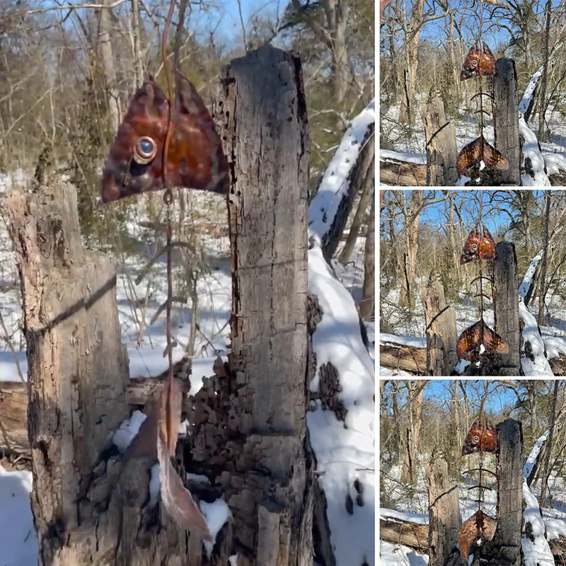 

Fish Copper Wind Catcher Wind Spinner Fish Bone Hanging Pendant Decor for Garden Yard E7