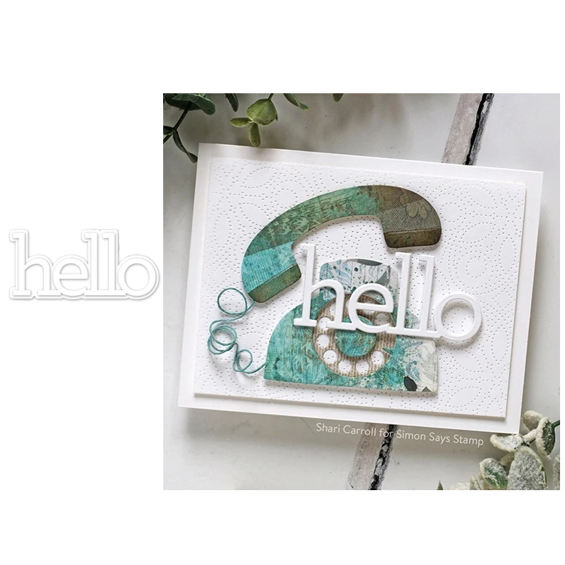 

2021 New Design Metal Cutting Dies Hello Letters Craft for Scrapbooking Handmade Knife Mould Blade Punch Stencils Dies Cut Model