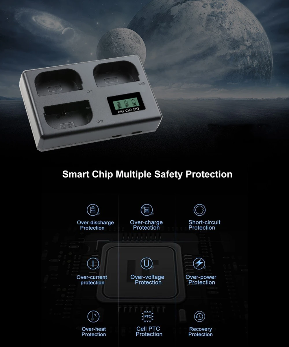 Зарядное устройство для фотоаппаратов Canon EOS 5DS R 5D Mark II III 6D 7D 70D 80D 3 шт. | Электроника