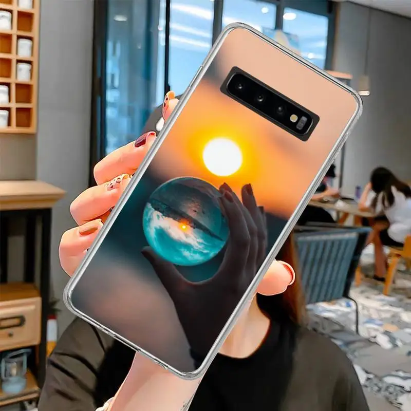 

CC Lens Ball photography Phone Case transparent for Samsung S10 plus S10 E(lite) S6 S7 edge S8 S9 Plus Brand