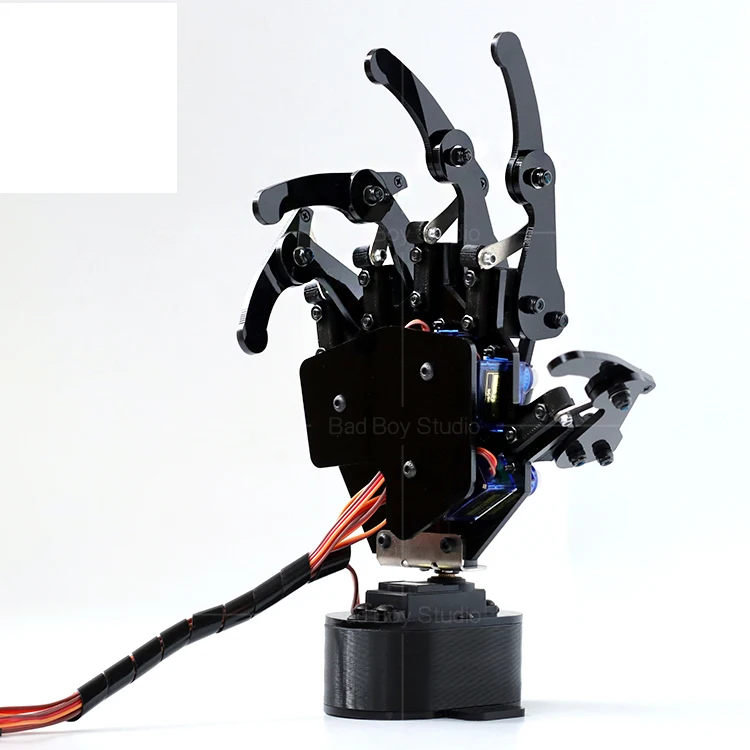 6 Dof Robotic Arm Hand Bionic 5-Finger Robot Claw Popular Science Early Teaching 9g Servos, Electric Remote Control