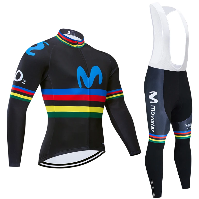 movistar TEAM велосипедная куртка 20D набор велосипедных штанов Ropa Ciclismo мужская зимняя теплая флисовая pro трикотаж для велосипедистов одежда