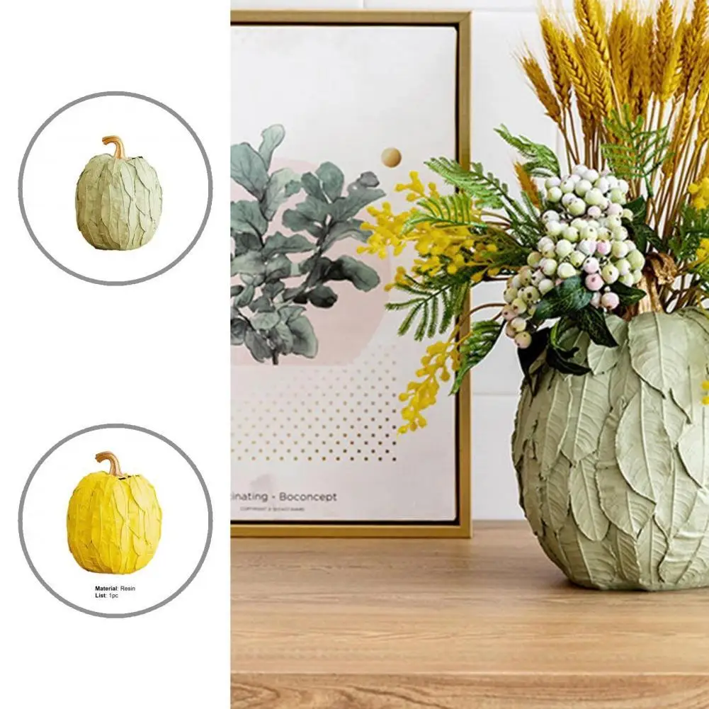 

Beautiful Portable Adorable Leaves Pumpkin Shape Vase Decor for Halloween