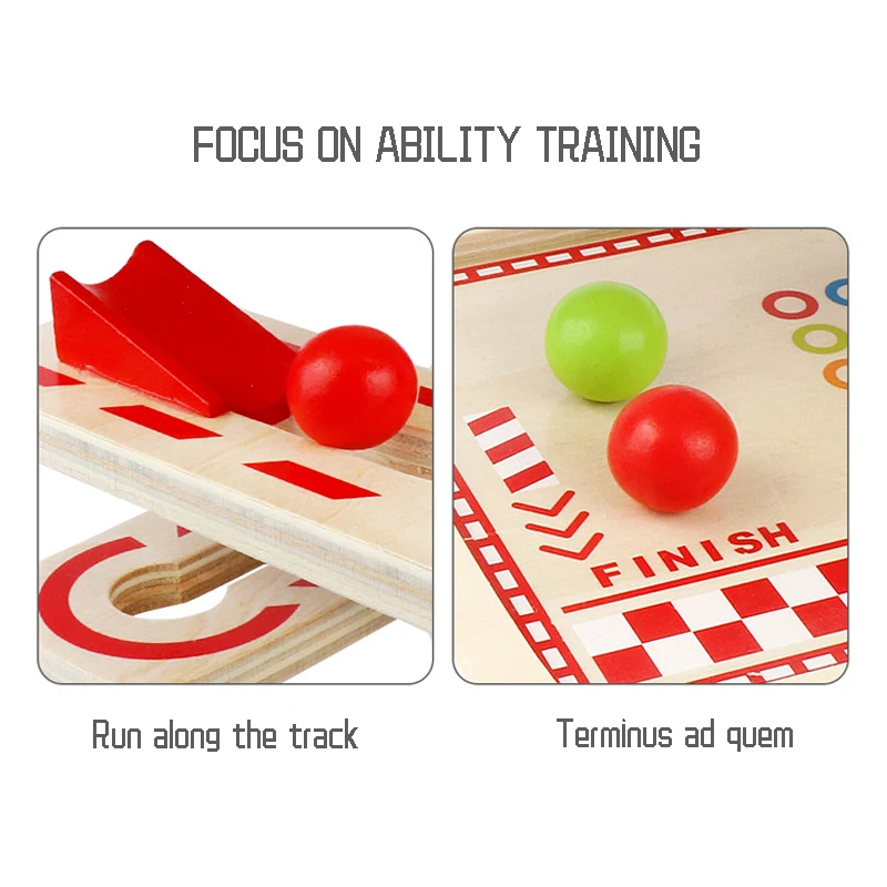 

Children's Concentration Training Educational Toys Boys And Girls Early Teaching Ball Maze Wooden Ball Track Parent Child Game