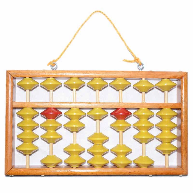 7 колонковый нескользящий Подвесной деревянный Abacus Chinese Soroban учебный инструмент