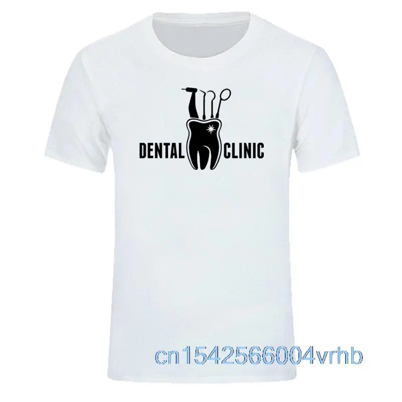 

Men's T-Shirt Dental Clinic Pre-Cotton Funny Short Sleeve T Shirts Short Sleeve Graphic Retro Tops Tees