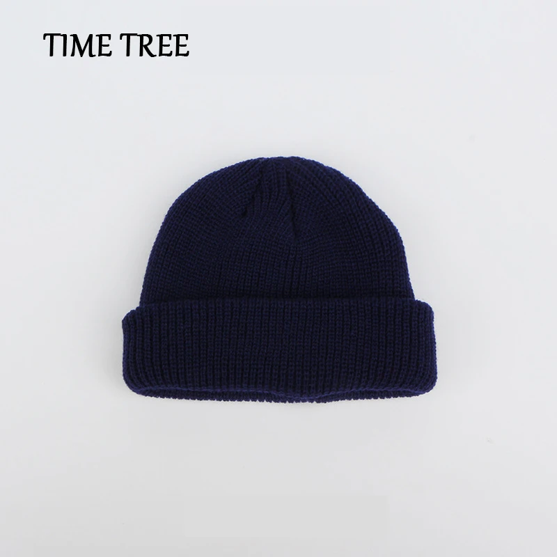 Модная зимняя шапка одноцветная утолщенная Вязанная для женщин шапочки улицы