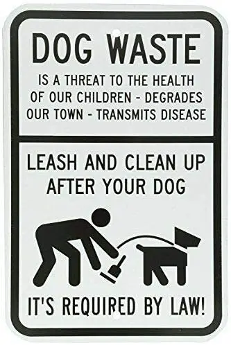 

Metal Tin Sign Dog Waste Clean Up After Your Dog Pub Bar Retro Poster Home Kitchen Restaurant Wall Decor Signs 12x8inch
