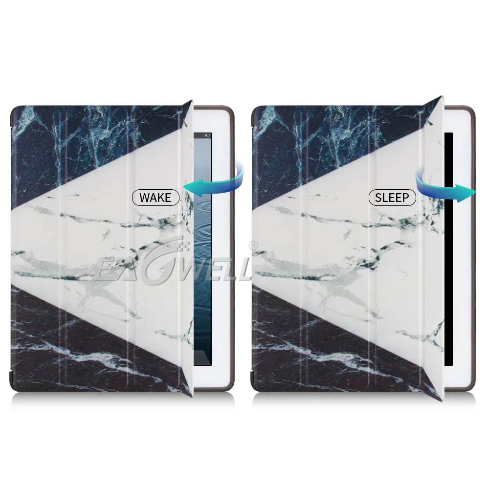 Умный чехол с мраморным рисунком для iPad 9 7 2017 2018 mini 1 2 3 4 5 6 pro 10 чехол-книжка тройной