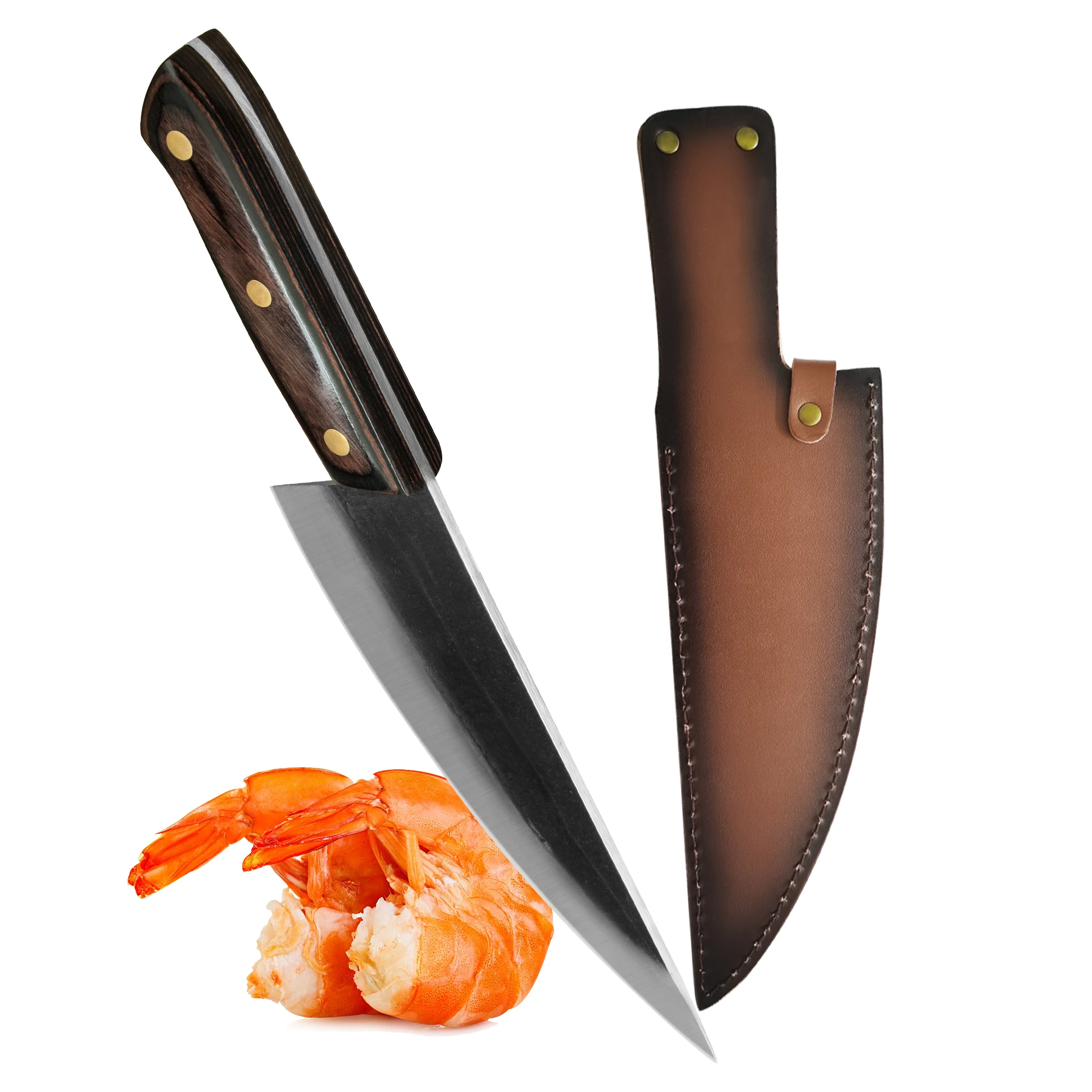 8-дюймовый кухонный нож шеф-повара сантоку из нержавеющей стали Ломтерезка для