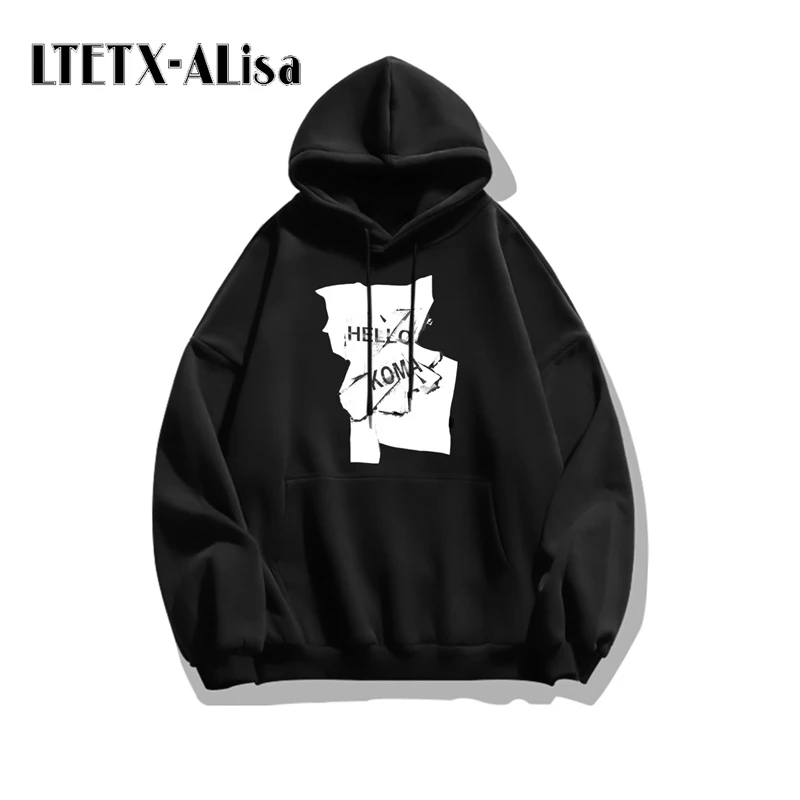 LTETX-ALisa winter men's and women's new korean fashion print Hoodie for teenagers streetwear couple pullover jacket jacket