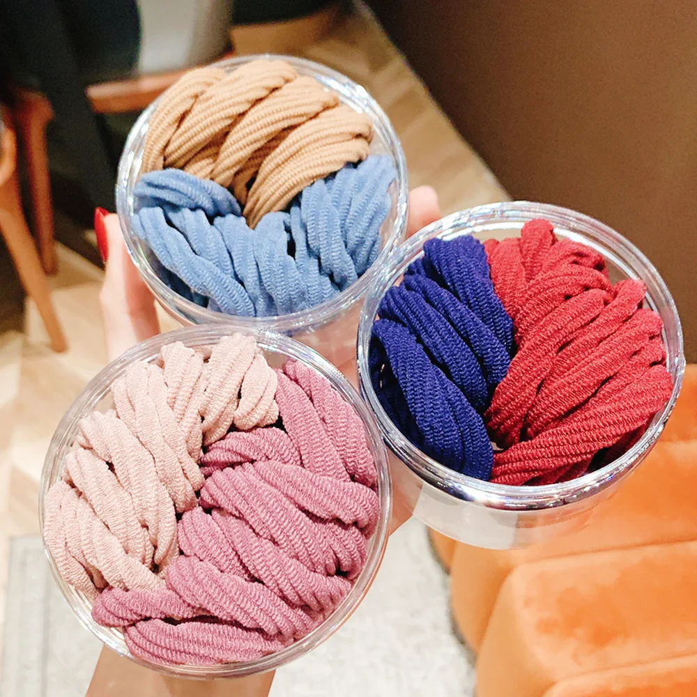 Резинки для волос Женские однотонные эластичные заколки хвоста аксессуар на