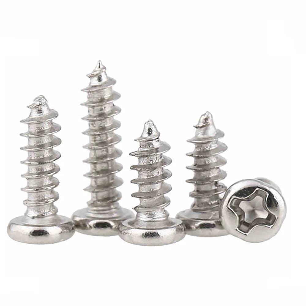 50 шт. M2 M2.3 M2.6 M2.8 M3 M3.5 M4 Никель-покрытием саморезы круглый полукруглой потайной