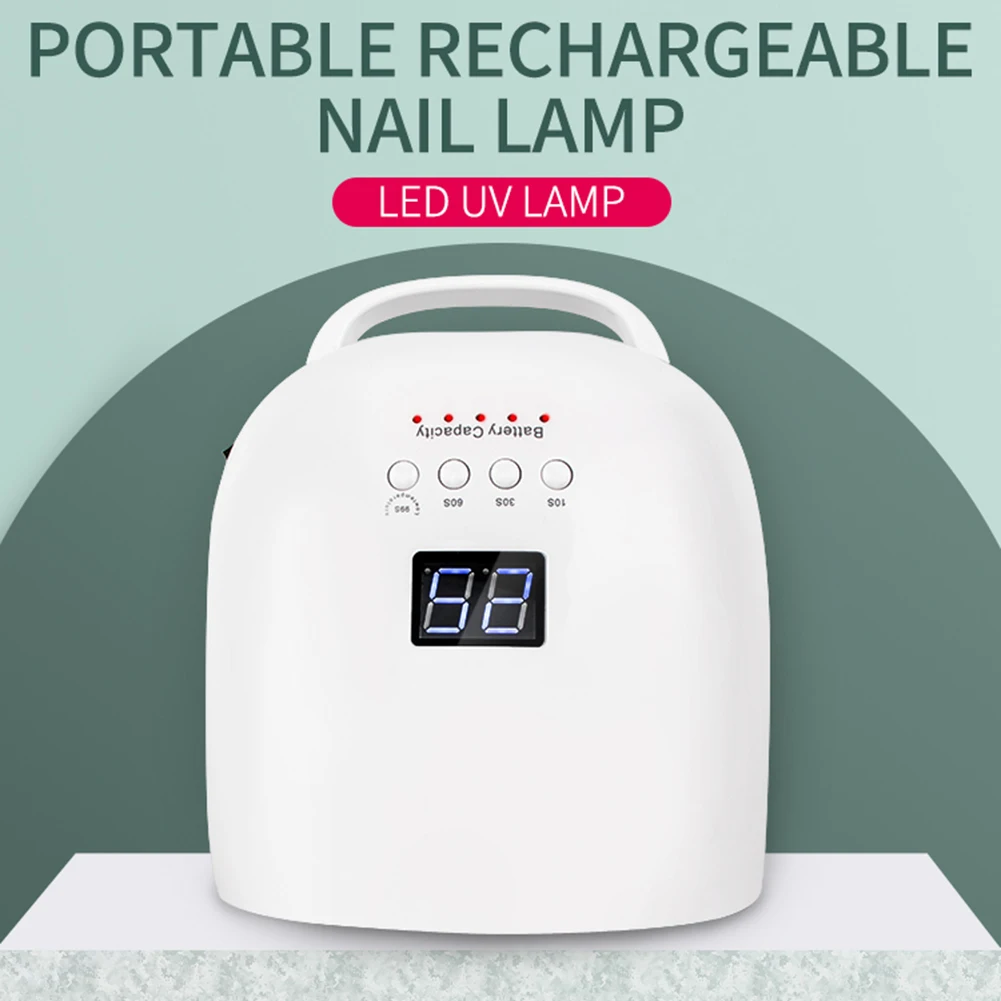 Беспроводной 86w Светодиодная УФ-лампа для ногтей гель лак сушилка солнца