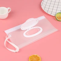 portable cartoon baby kids wet wipes clutch carrying bag light weight wet paper tissue container dispenser snap strap pouch