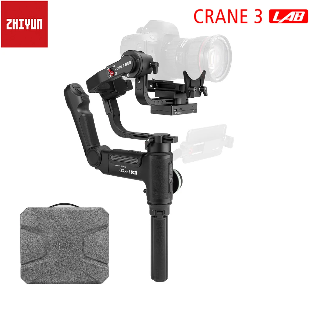 

ZHIYUN Official Crane 3 Lab 3-осевой Ручной Стабилизатор беспроводной 1080P передача изображения зум и управление фокусом DSLR камера Gimbal