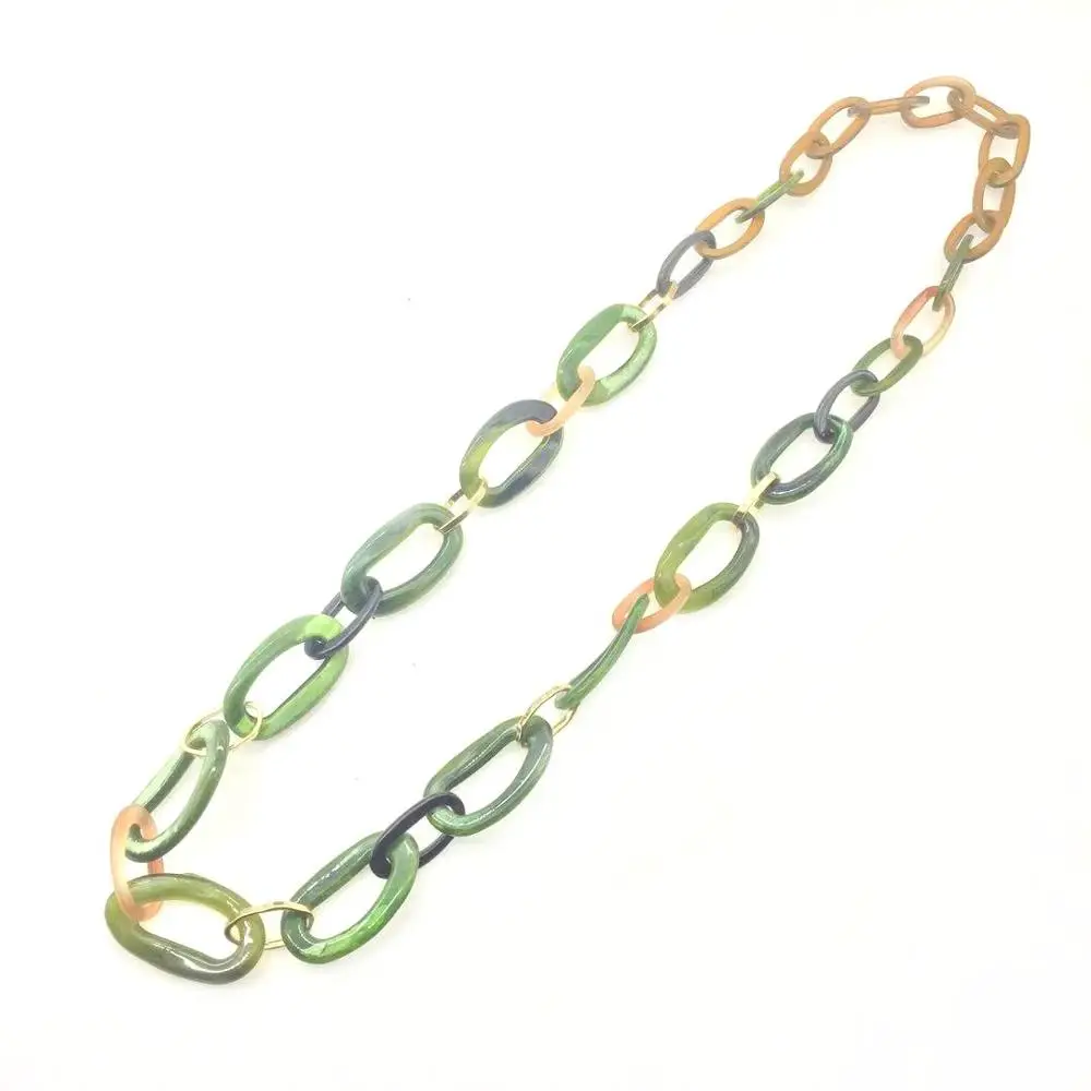 Крупная длинная акриловая цепочка-ожерелье Ограниченная серия дизайнерских