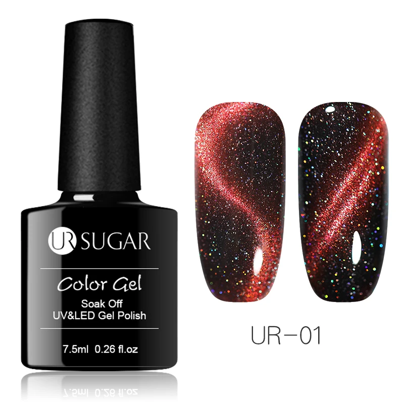 52 Ur Sugar 9D кошачий глаз УФ-гель для ногтей голографический блеск 5D магнитный гель лак замачиваемый УФ светодиодный Полупостоянный лак для ногтей - Цвет: 52