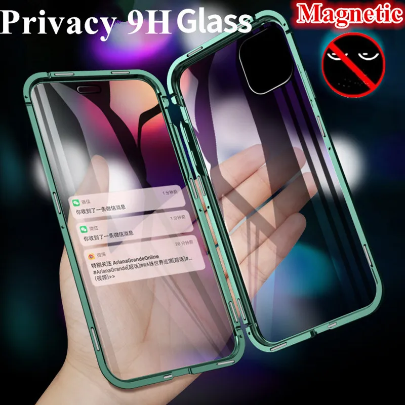 Металлический чехол для iPhone 8 7 6 6S 11 Pro Max X XR XS USB-кабель из закаленного стекла Samsung S10