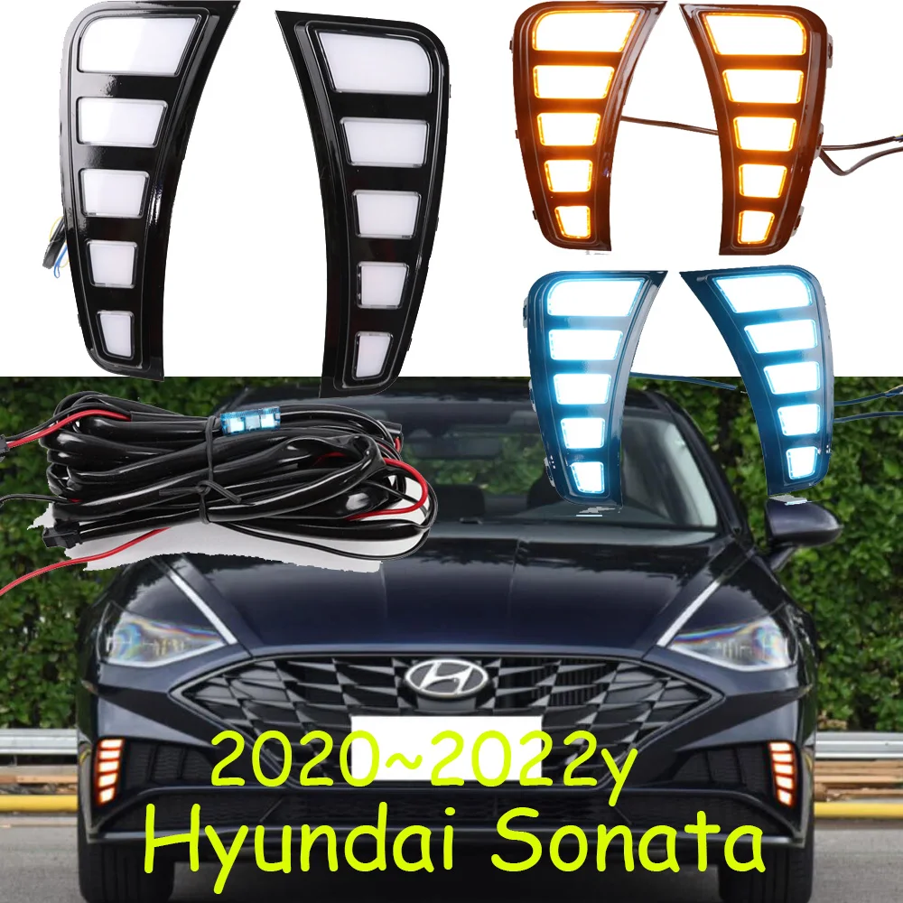 Автомобильный бампер головной светильник для hyundai sonata Дневной 2020 ~ 2022y DRL