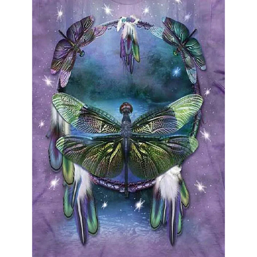 Набор для рукоделия с изображением бабочки стрекозы насекомых животных 11CT набор
