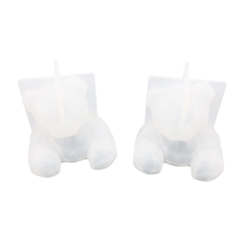 3D Силиконовые DIY помадные муссекаке формы котенок медведь прозрачная глина