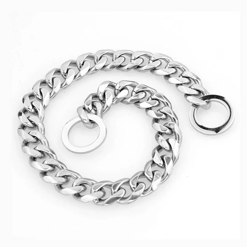 Стальная цепь для собаки из нержавеющей стали 15 мм металлические тренировочные