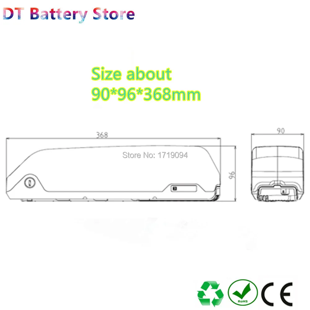 Free shipping Polly Shark Ebike Battery 36V 10Ah 12Ah 14Ah 15Ah 16Ah 17Ah 48V 250w 350w 500w 750w 1000w battery | Спорт и