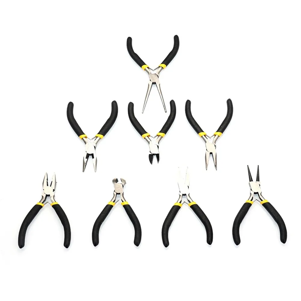 

8pcs Mini Pliers Set Diagonal Pliers Round Bent Needle Nose Cutter Handcraft Beading Plier For DIY Small Jewelry Crimping Tools