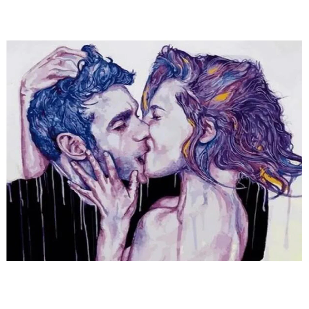 Алмазная 5d Вышивка с поцелуем для мужчин и женщин квадратная круглая мозаика