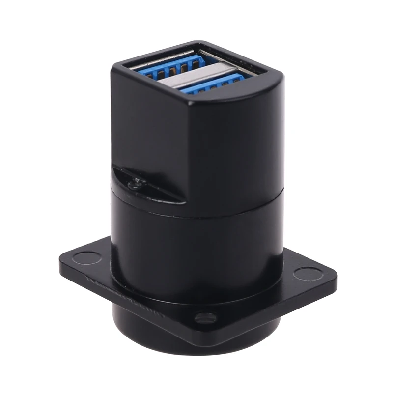 USB разъем типа D Металлический Двойной 3 0 Женский USB3.0 для монтажа в