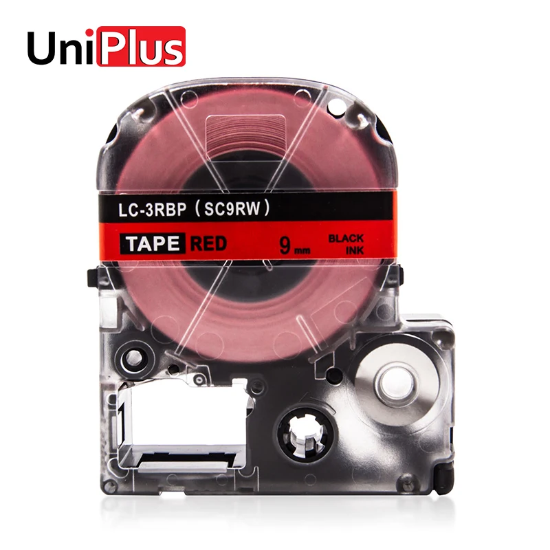 UniPlus SC9RW LC 3RBP черный на красном машины для ярлыков 9 мм KingJim Epson принтер этикеток LW 400