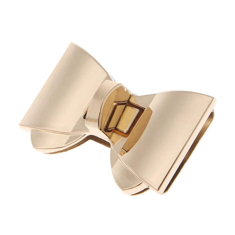 

Bowknot Shape Clasp Turn Locks Twist Lock DIY Leather Handbag Bag Hardware