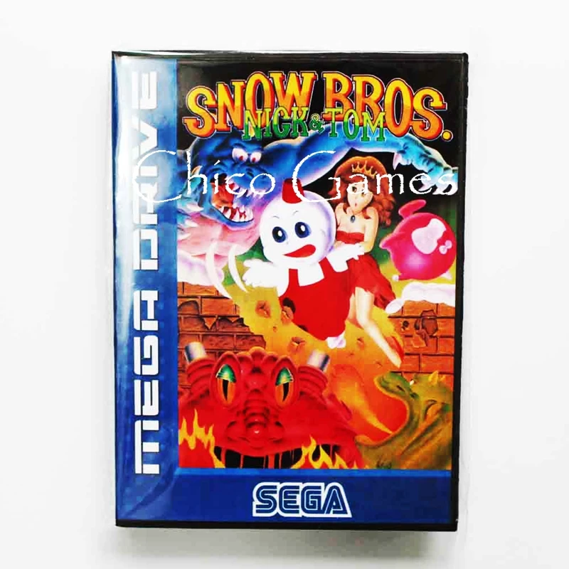 Sega MD игровая карта-Snow Bros Nick Tom для sega megadrive Игровая приставка 16 бит MD карта