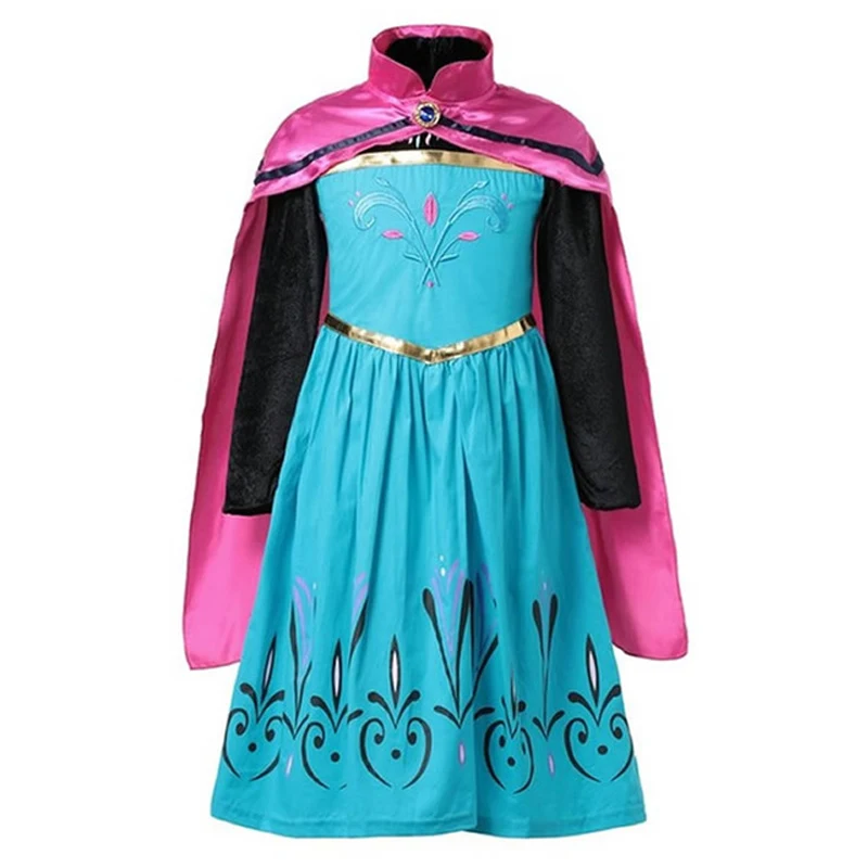 Frozen Queen Elsa Dress For Girls Fancy Halloween Party Cosplay Princess Costume for Kids Elsa Vestidos Children Clothes 2-12T