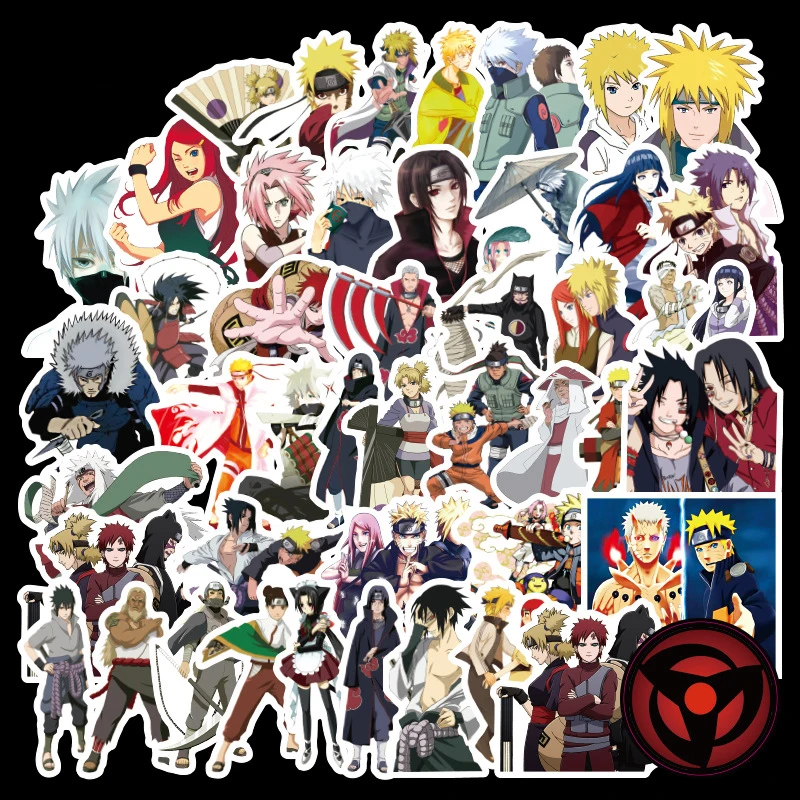 100 шт. аниме Narutos Akatsuki Sasuke Itachi Kakashi Gaara наклейки для рюкзака Сделай Сам