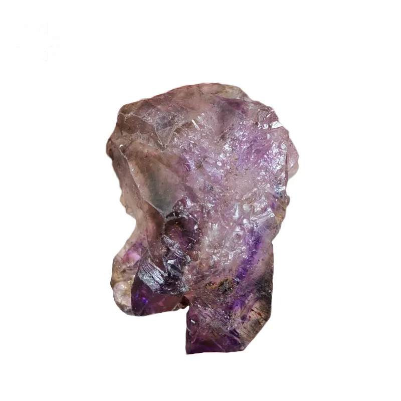 

Natural super seven crystal rough stone ornaments purple hair raw ore bone high frequency energy healing