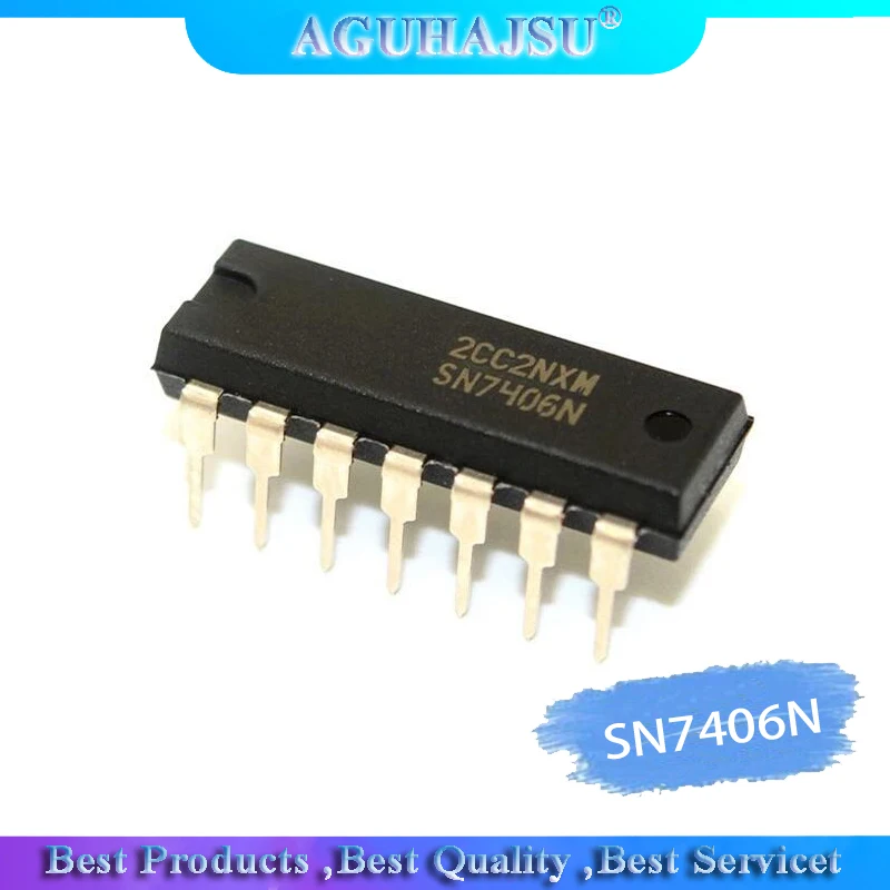 5 шт. SN7406N DM7406N HD7406P SN7406 7406P 7406N 7406 новый оригинальный подлинный встроенный DIP14|lot lot|lot