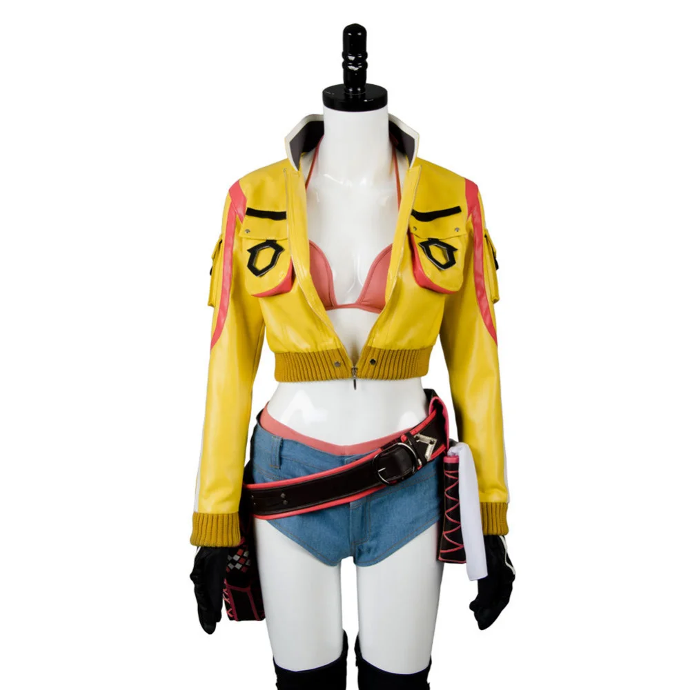 

FF XV Cindy Aurum Cosplay Costume For Adult Women Jacket Shorts Belt Bag