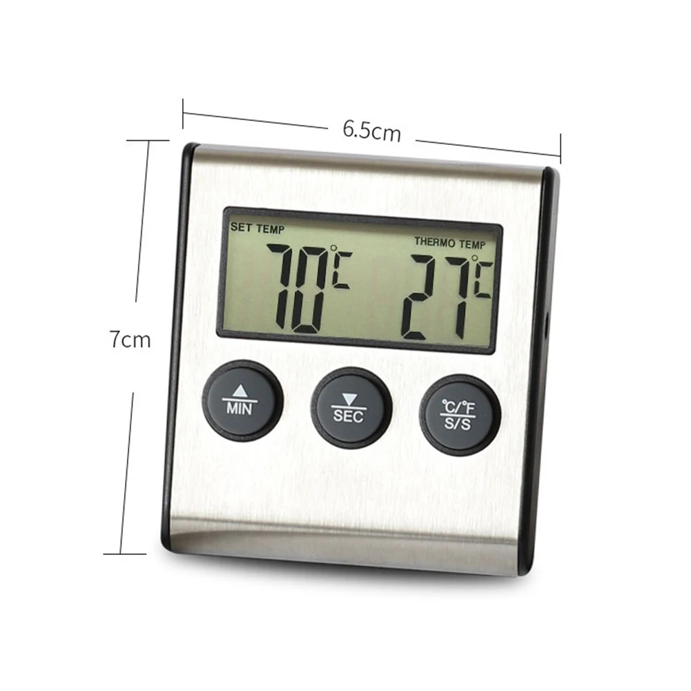 

Digital Oven Thermometer Kitchen Food Cooking Meat BBQ Probe Thermometer With Timer Water Milk Temperature Cooking Tools
